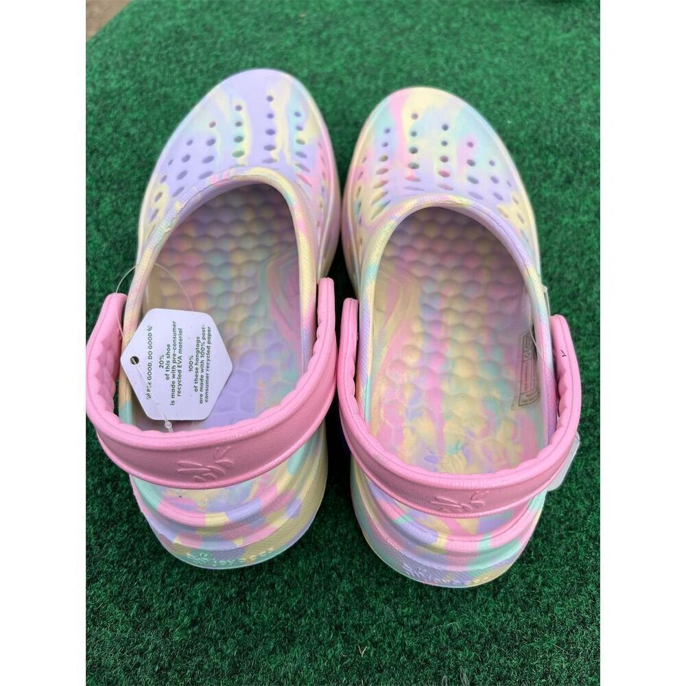 Joybees Kids Multicolor Clogs Toddler Slip-On Shoes Pastel Swirl - Picture 2 of 3
